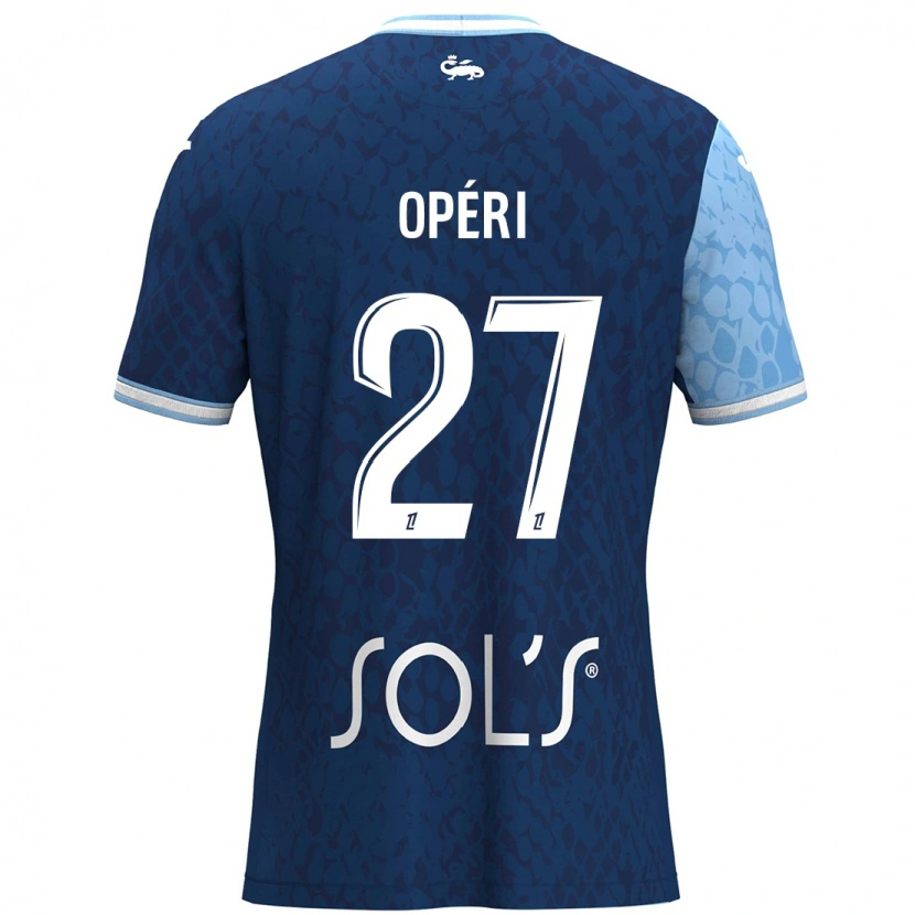 Danxen Homme Maillot Christopher Operi #27 Bleu Ciel Bleu Foncé Tenues Domicile 2024/25 T-Shirt