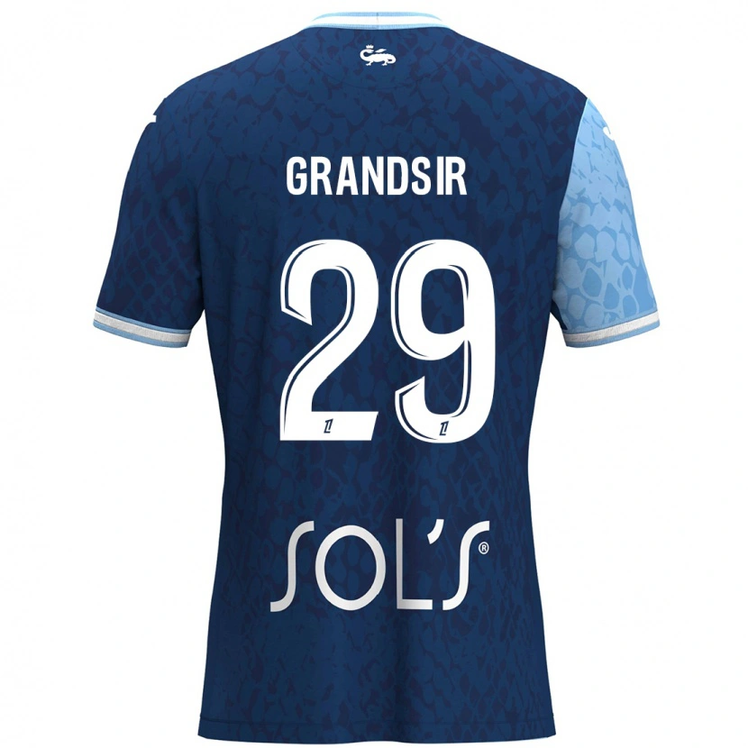 Danxen Homme Maillot Samuel Grandsir #29 Bleu Ciel Bleu Foncé Tenues Domicile 2024/25 T-Shirt
