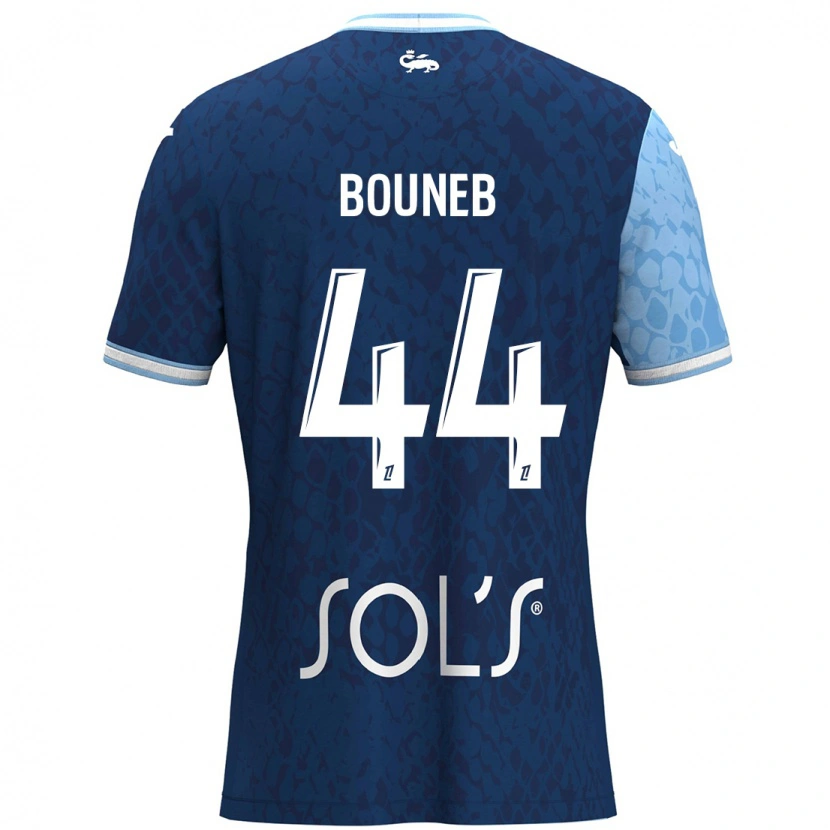 Danxen Homme Maillot Ismaïl Bouneb #44 Bleu Ciel Bleu Foncé Tenues Domicile 2024/25 T-Shirt