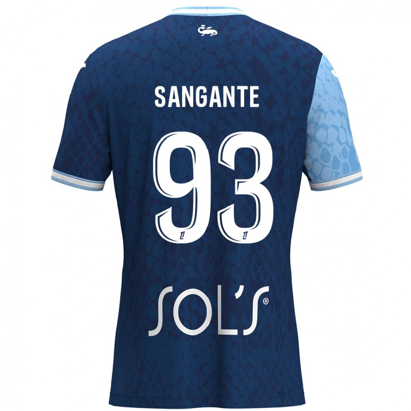 Danxen Homme Maillot Arouna Sangante #93 Bleu Ciel Bleu Foncé Tenues Domicile 2024/25 T-Shirt