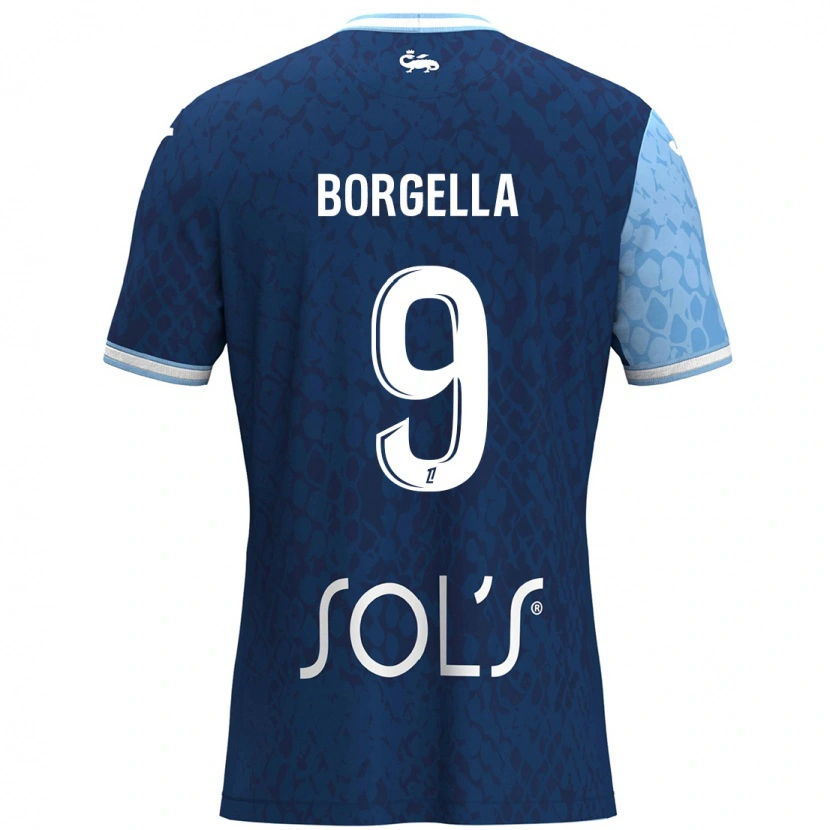 Danxen Homme Maillot Roselord Borgella #9 Bleu Ciel Bleu Foncé Tenues Domicile 2024/25 T-Shirt