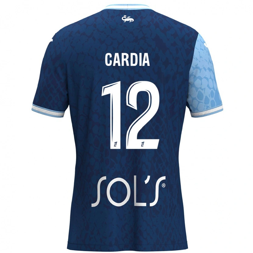 Danxen Homme Maillot Mickaëla Cardia #12 Bleu Ciel Bleu Foncé Tenues Domicile 2024/25 T-Shirt