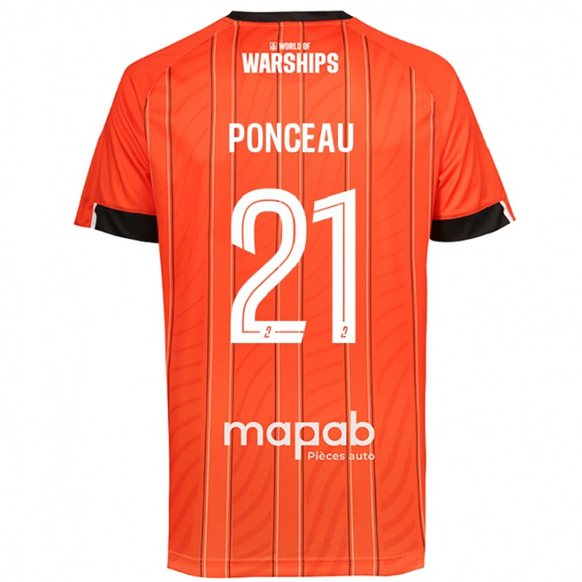 Danxen Homme Maillot Julien Ponceau #21 Orange Tenues Domicile 2024/25 T-Shirt