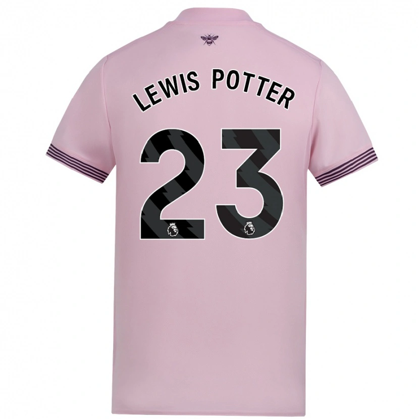 Danxen Homme Maillot Keane Lewis-Potter #23 Rose Tenues Extérieur 2024/25 T-Shirt