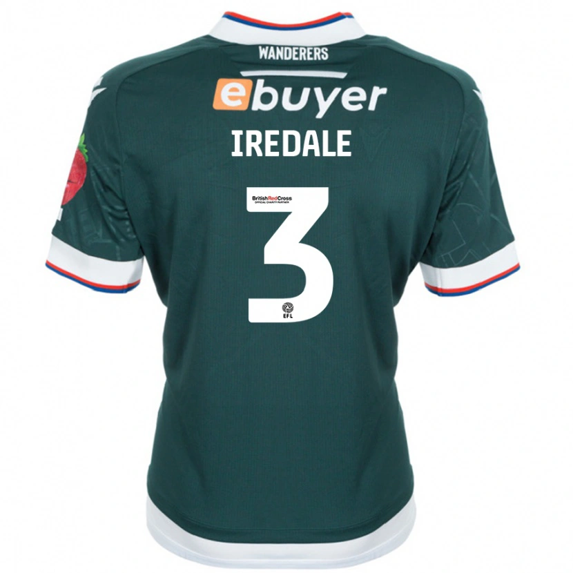 Danxen Homme Maillot Jack Iredale #3 Vert Foncé Tenues Extérieur 2024/25 T-Shirt