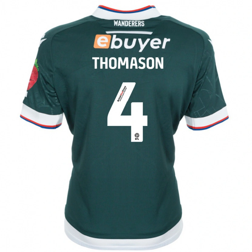 Danxen Homme Maillot George Thomason #4 Vert Foncé Tenues Extérieur 2024/25 T-Shirt