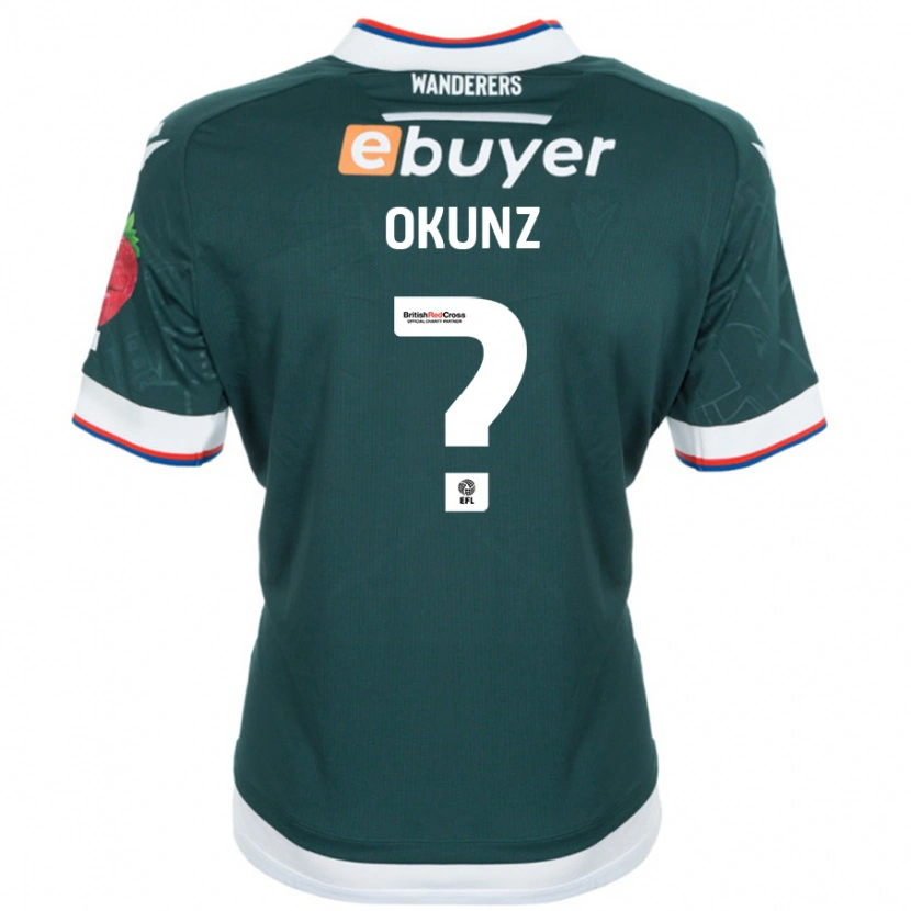 Danxen Homme Maillot Danny Okunz #0 Vert Foncé Tenues Extérieur 2024/25 T-Shirt