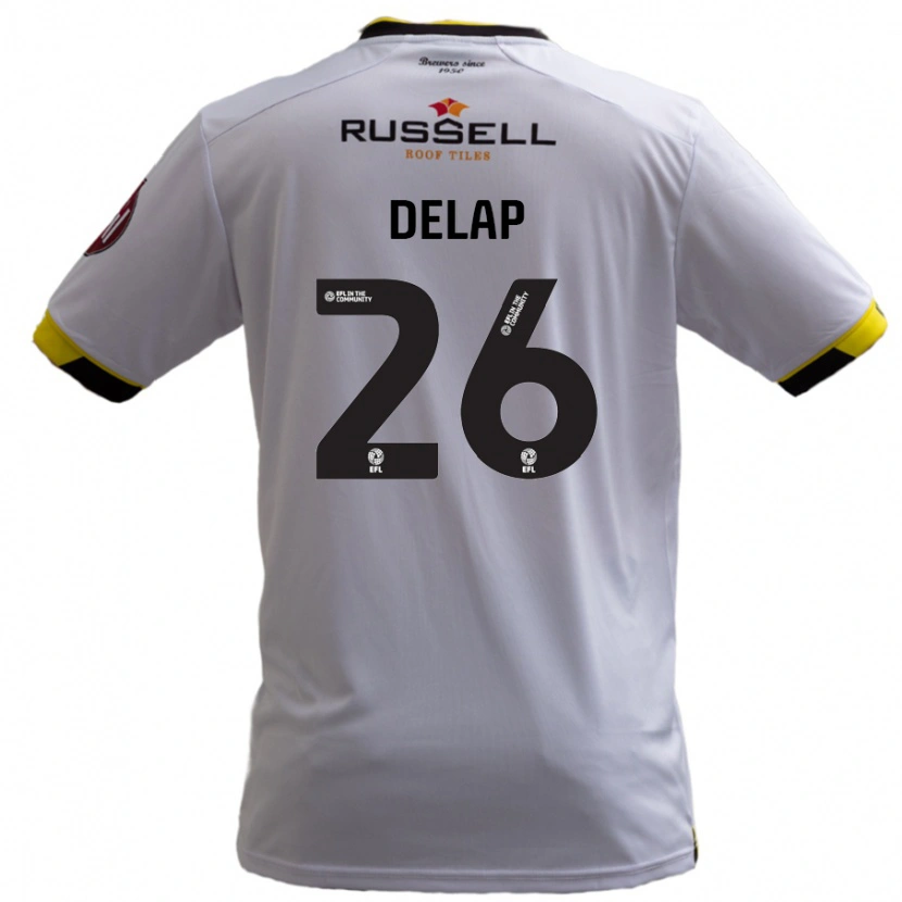 Danxen Homme Maillot Finn Delap #26 Blanc Tenues Extérieur 2024/25 T-Shirt