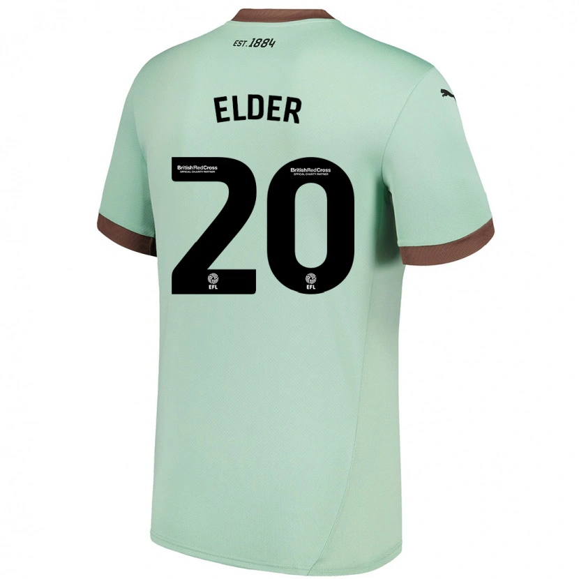 Danxen Homme Maillot Callum Elder #20 Vert Pâle Tenues Extérieur 2024/25 T-Shirt