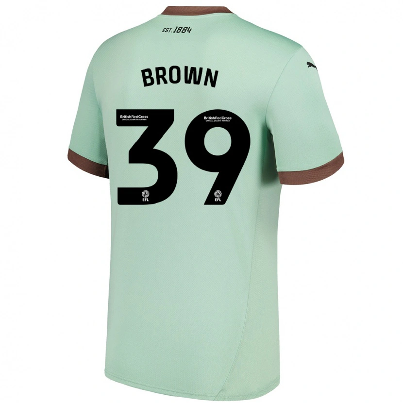 Danxen Homme Maillot Dajaune Brown #39 Vert Pâle Tenues Extérieur 2024/25 T-Shirt