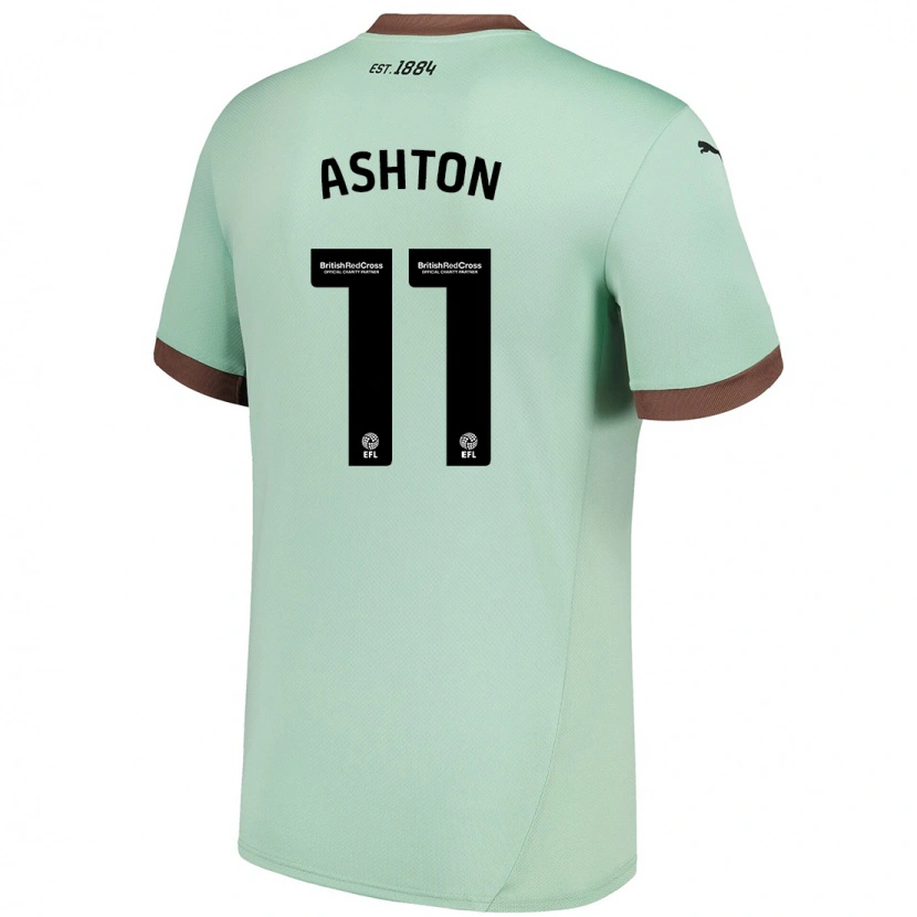 Danxen Homme Maillot Eleanor Ashton #11 Vert Pâle Tenues Extérieur 2024/25 T-Shirt
