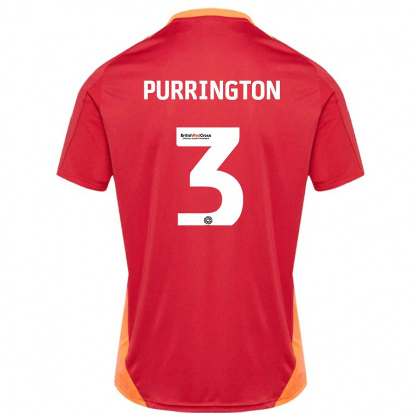 Danxen Homme Maillot Ben Purrington #3 Bleu Blanc Cassé Tenues Extérieur 2024/25 T-Shirt