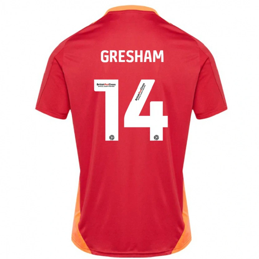 Danxen Homme Maillot Georgie-Marie Barbour-Gresham #14 Bleu Blanc Cassé Tenues Extérieur 2024/25 T-Shirt
