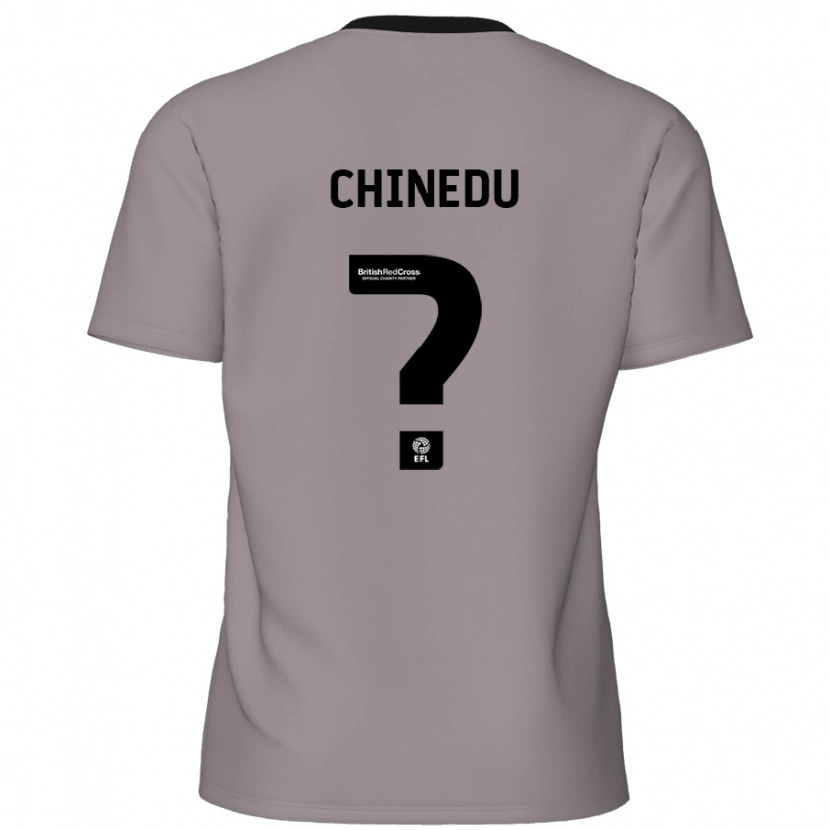 Danxen Homme Maillot Phillip Chinedu #0 Gris Tenues Extérieur 2024/25 T-Shirt