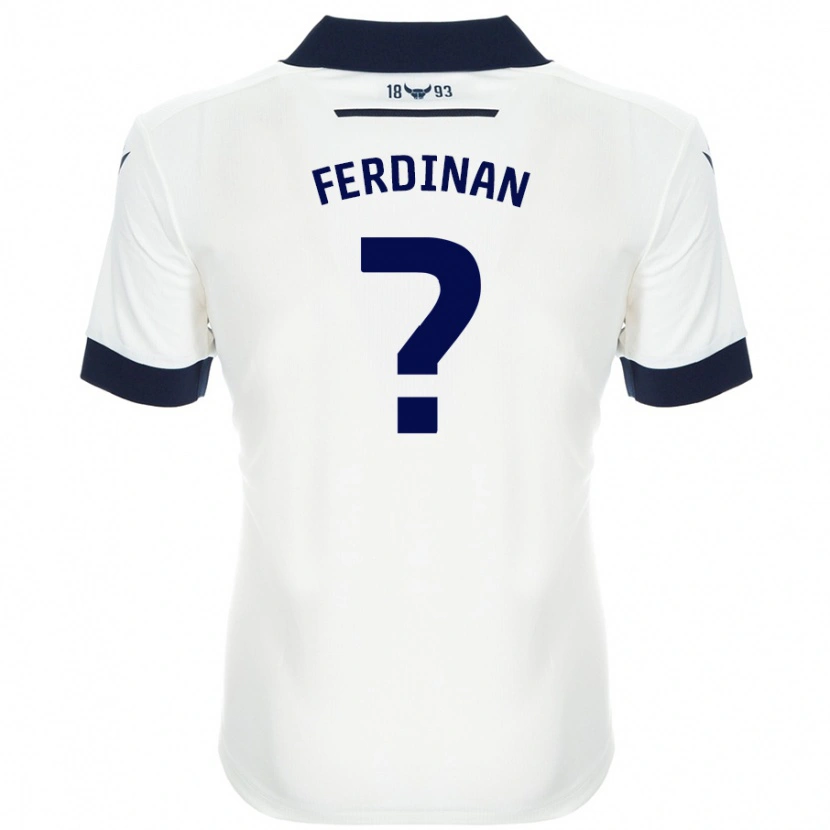 Danxen Homme Maillot Marselino Ferdinan #0 Blanc Bleu Marine Tenues Extérieur 2024/25 T-Shirt