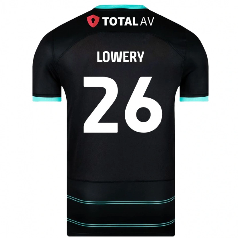 Danxen Homme Maillot Tom Lowery #26 Noir Tenues Extérieur 2024/25 T-Shirt