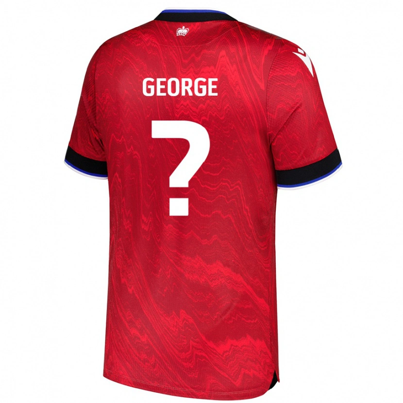 Danxen Homme Maillot Verrell George #0 Rouge Noir Tenues Extérieur 2024/25 T-Shirt