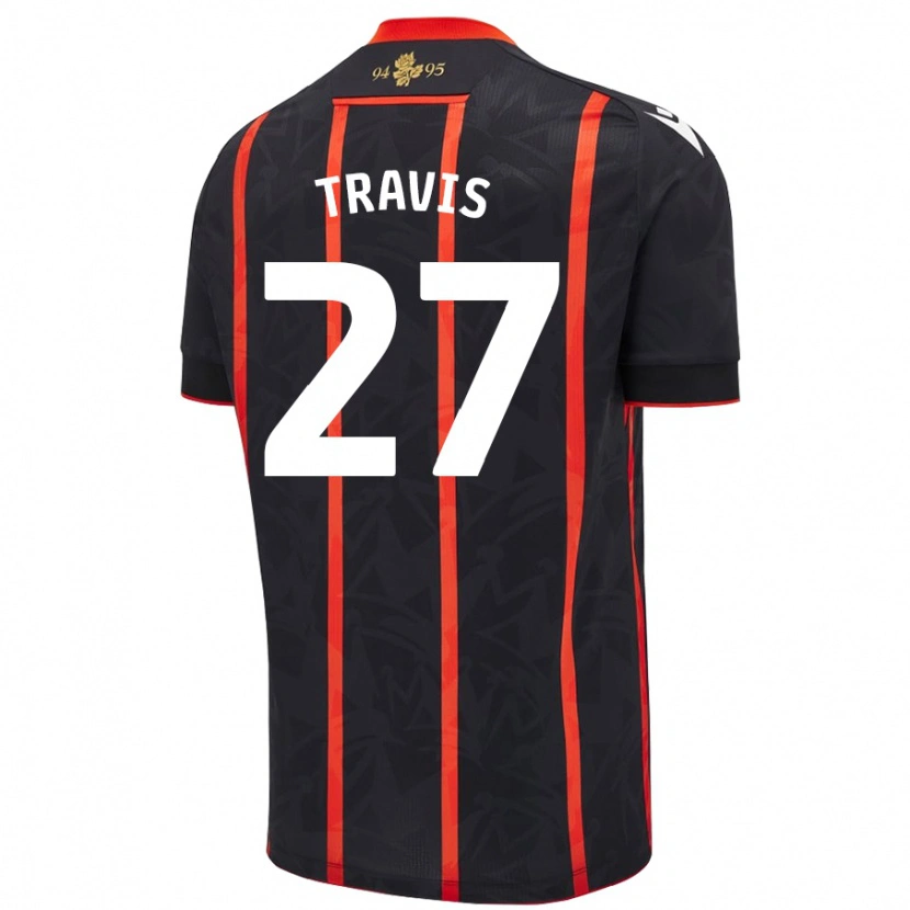 Danxen Homme Maillot Lewis Travis #27 Noir Rouge Tenues Extérieur 2024/25 T-Shirt