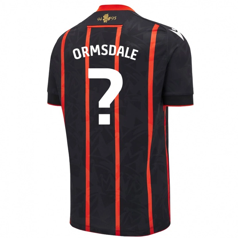 Danxen Homme Maillot Brandon Ormsdale #0 Noir Rouge Tenues Extérieur 2024/25 T-Shirt