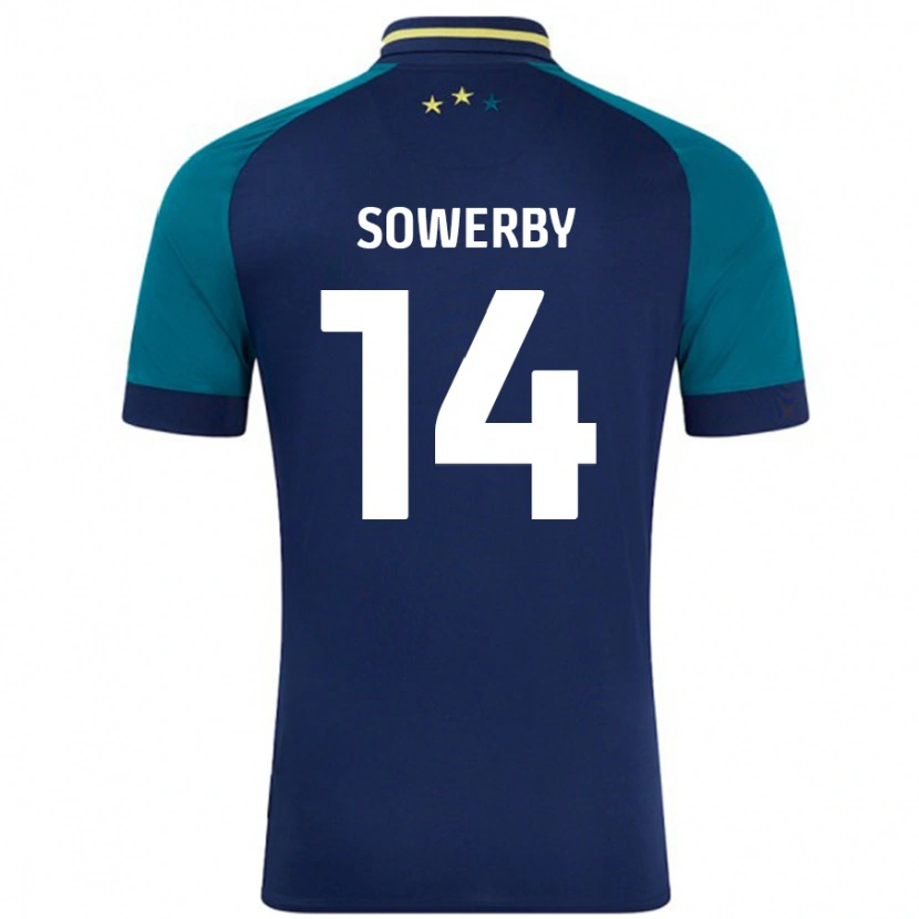 Danxen Homme Maillot Lucy Sowerby #14 Marine Vert Foncé Tenues Extérieur 2024/25 T-Shirt