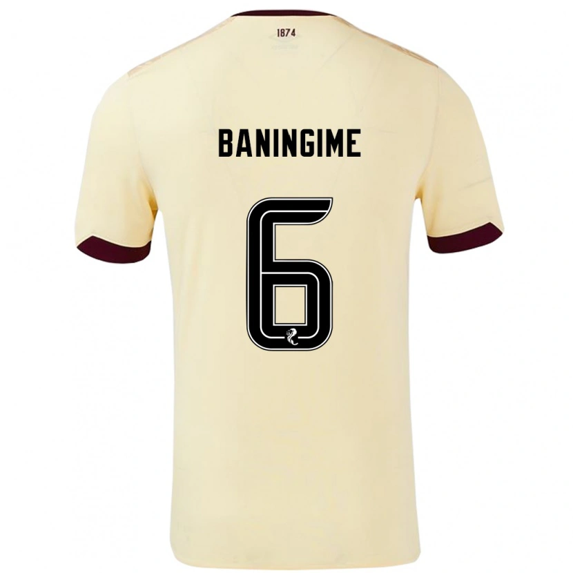 Danxen Homme Maillot Beni Baningime #6 Crème Bordeaux Tenues Extérieur 2024/25 T-Shirt