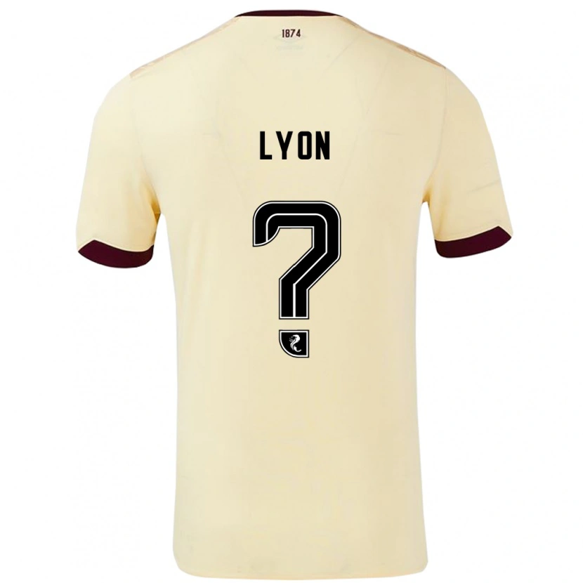 Danxen Homme Maillot Jack Lyon #0 Crème Bordeaux Tenues Extérieur 2024/25 T-Shirt