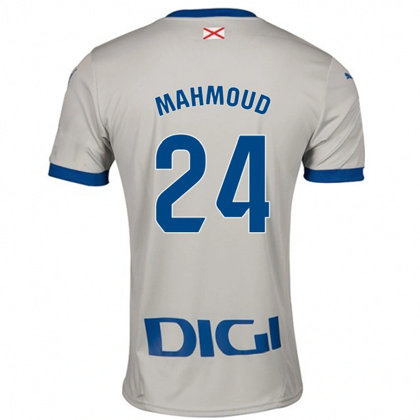 Danxen Homme Maillot Abdallahi Mahmoud #24 Gris Clair Tenues Extérieur 2024/25 T-Shirt