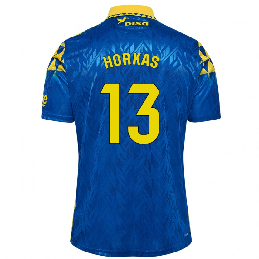 Danxen Homme Maillot Dinko Horkas #13 Bleu Jaune Tenues Extérieur 2024/25 T-Shirt