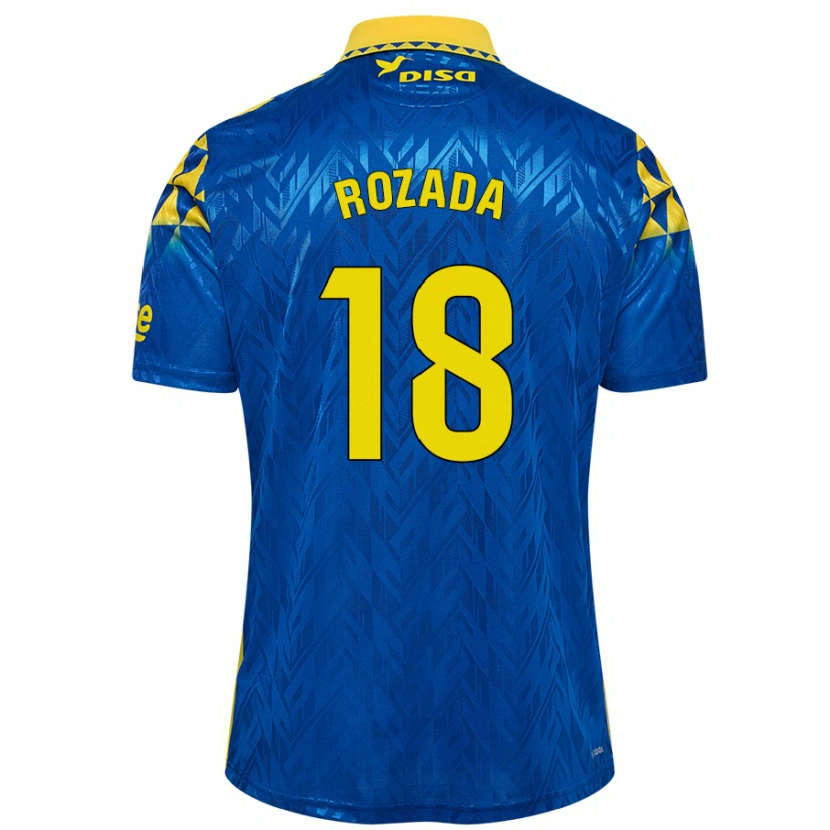 Danxen Homme Maillot Viti Rozada #18 Bleu Jaune Tenues Extérieur 2024/25 T-Shirt