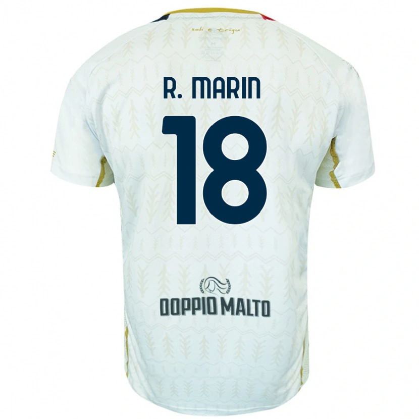 Danxen Homme Maillot Răzvan Marin #18 Blanc Tenues Extérieur 2024/25 T-Shirt