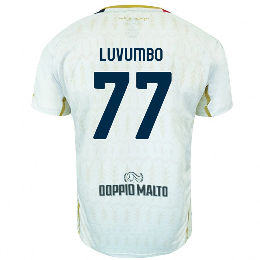 Danxen Homme Maillot Zito Luvumbo #77 Blanc Tenues Extérieur 2024/25 T-Shirt