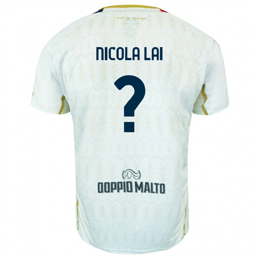 Danxen Homme Maillot Nicola Lai #0 Blanc Tenues Extérieur 2024/25 T-Shirt