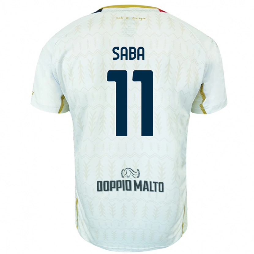 Danxen Homme Maillot Alessio Saba #11 Blanc Tenues Extérieur 2024/25 T-Shirt