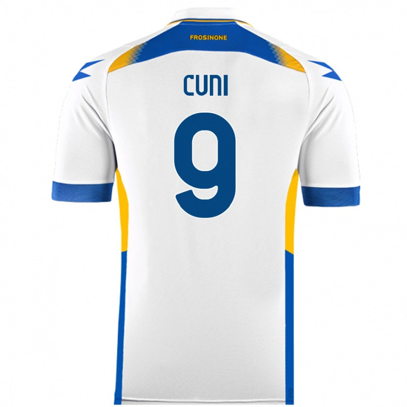 Danxen Homme Maillot Marvin Cuni #9 Blanc Tenues Extérieur 2024/25 T-Shirt