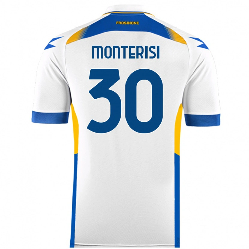 Danxen Homme Maillot Ilario Monterisi #30 Blanc Tenues Extérieur 2024/25 T-Shirt