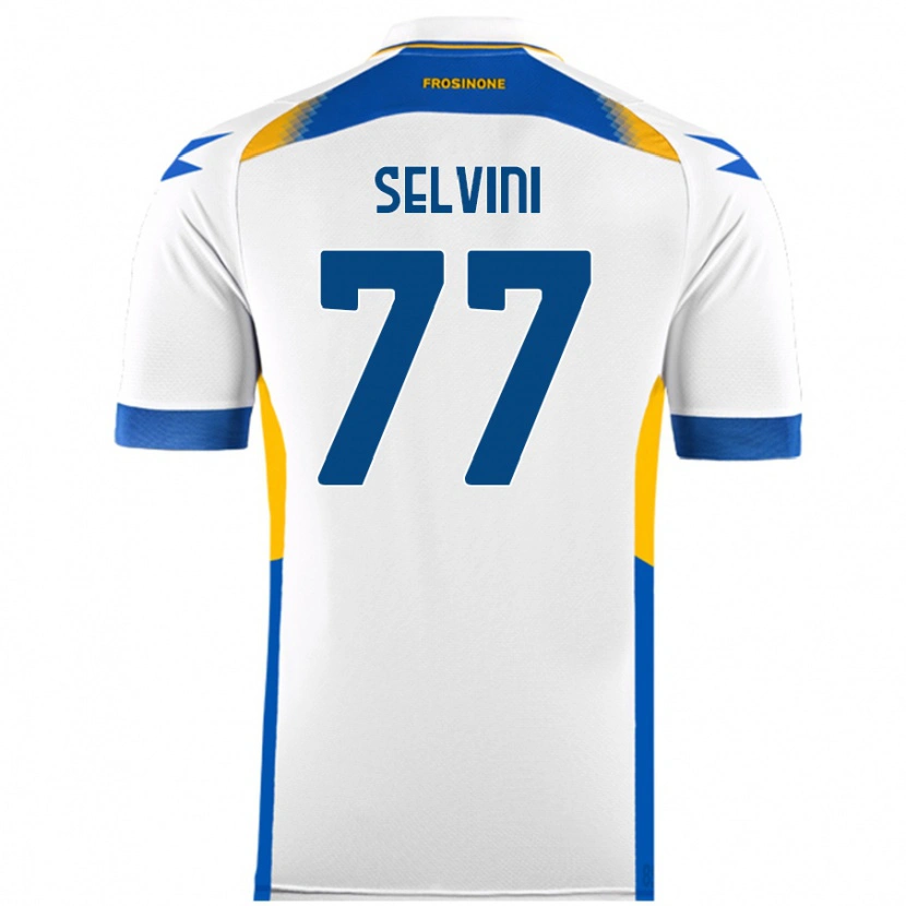 Danxen Homme Maillot Alessandro Selvini #77 Blanc Tenues Extérieur 2024/25 T-Shirt