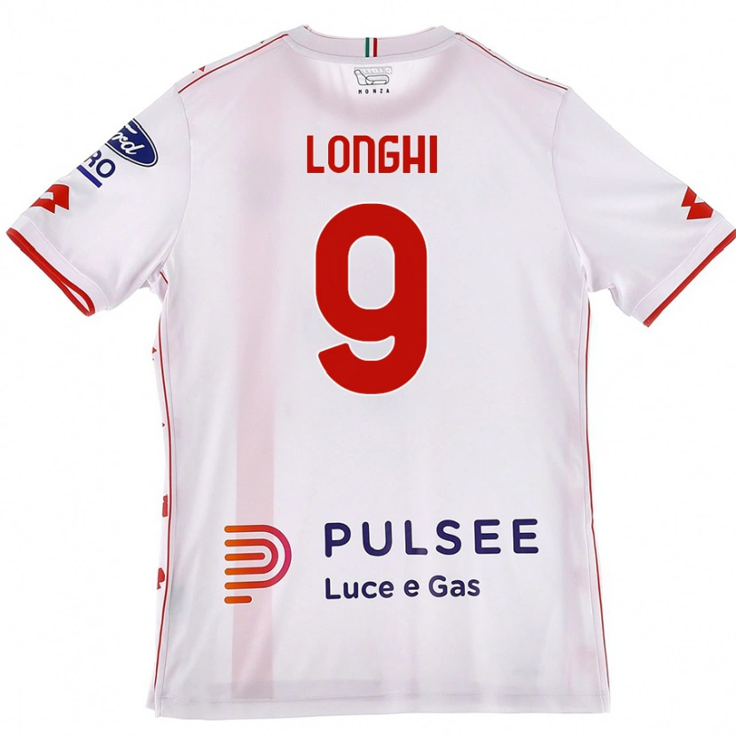 Danxen Homme Maillot Jordan Longhi #9 Blanc Rouge Tenues Extérieur 2024/25 T-Shirt