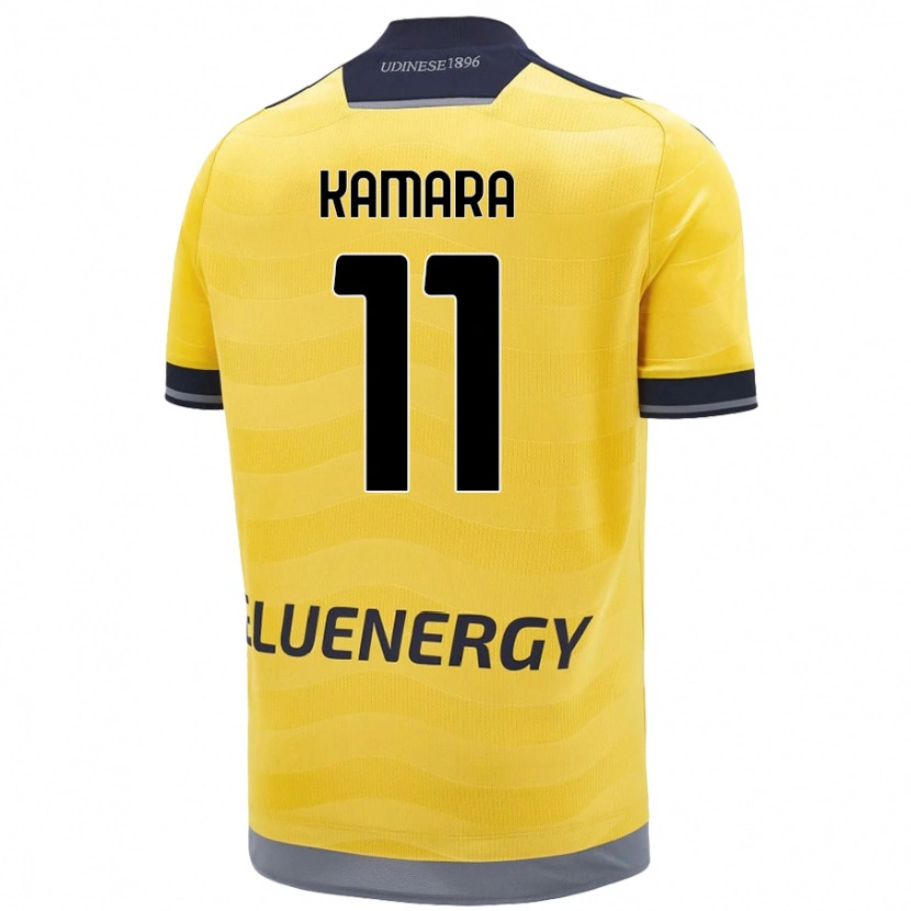 Danxen Homme Maillot Hassane Kamara #11 Doré Tenues Extérieur 2024/25 T-Shirt