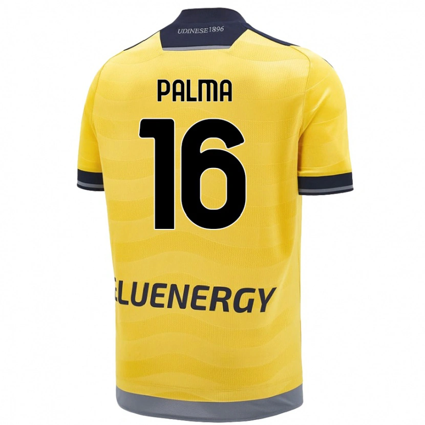 Danxen Homme Maillot Matteo Palma #16 Doré Tenues Extérieur 2024/25 T-Shirt