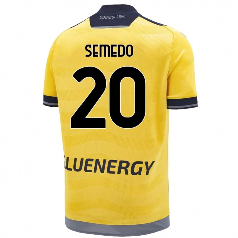 Danxen Homme Maillot Vivaldo Semedo #20 Doré Tenues Extérieur 2024/25 T-Shirt
