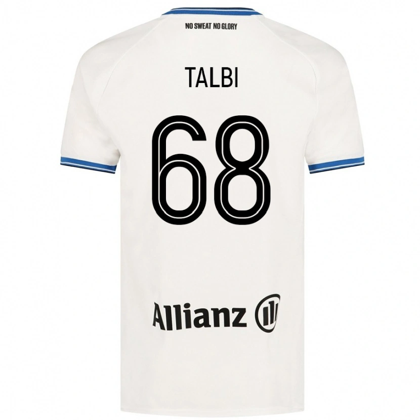 Danxen Homme Maillot Chemsdine Talbi #68 Blanc Tenues Extérieur 2024/25 T-Shirt