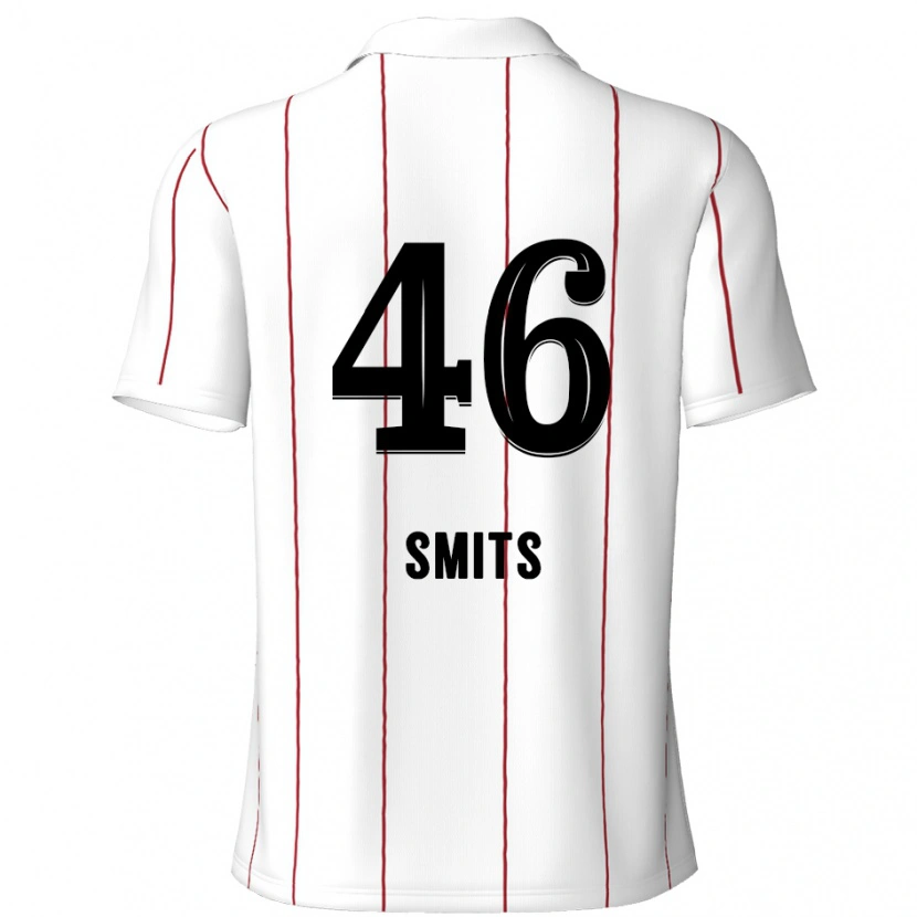 Danxen Homme Maillot Milan Smits #46 Blanc Noir Tenues Extérieur 2024/25 T-Shirt