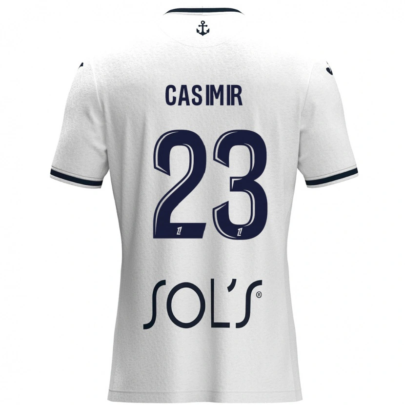Danxen Homme Maillot Josué Casimir #23 Blanc Bleu Foncé Tenues Extérieur 2024/25 T-Shirt