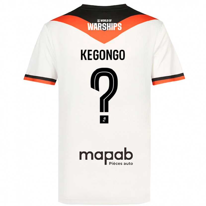 Danxen Homme Maillot Clarence Kegongo #0 Blanc Tenues Extérieur 2024/25 T-Shirt