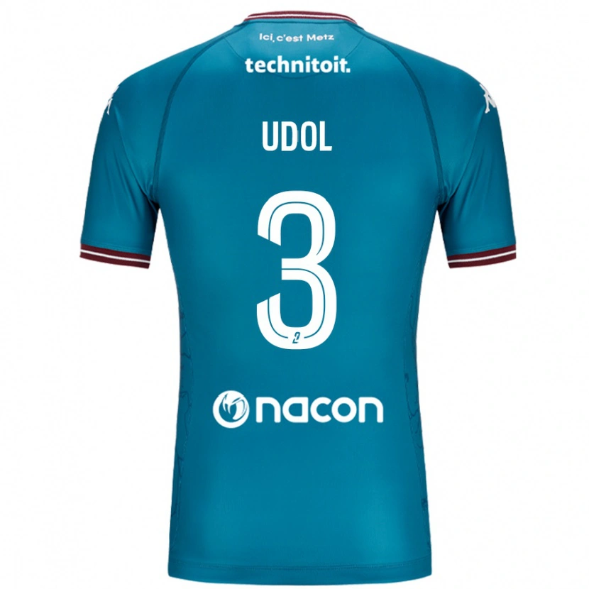 Danxen Homme Maillot Matthieu Udol #3 Bleu Pétrole Tenues Extérieur 2024/25 T-Shirt