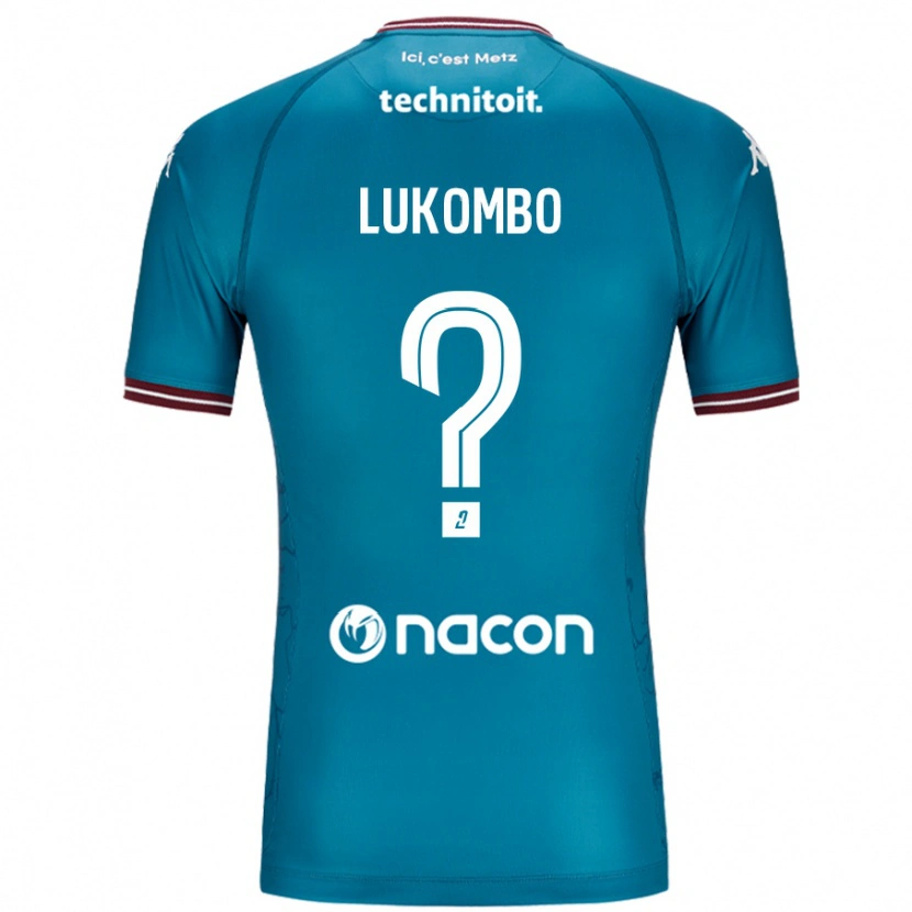 Danxen Homme Maillot Joseph Lukombo #0 Bleu Pétrole Tenues Extérieur 2024/25 T-Shirt