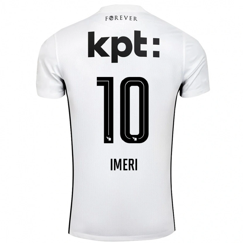 Danxen Homme Maillot Kastriot Imeri #10 Blanc Noir Tenues Extérieur 2024/25 T-Shirt