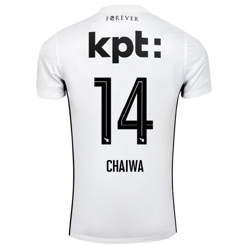 Danxen Homme Maillot Miguel Chaiwa #14 Blanc Noir Tenues Extérieur 2024/25 T-Shirt