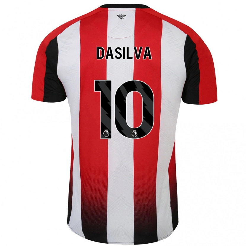 Danxen Femme Maillot Josh Dasilva #10 Rouge Blanc Tenues Domicile 2024/25 T-Shirt