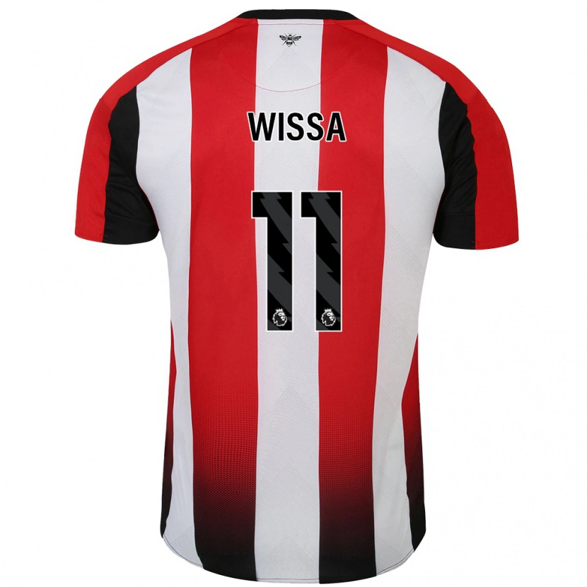 Danxen Femme Maillot Yoane Wissa #11 Rouge Blanc Tenues Domicile 2024/25 T-Shirt